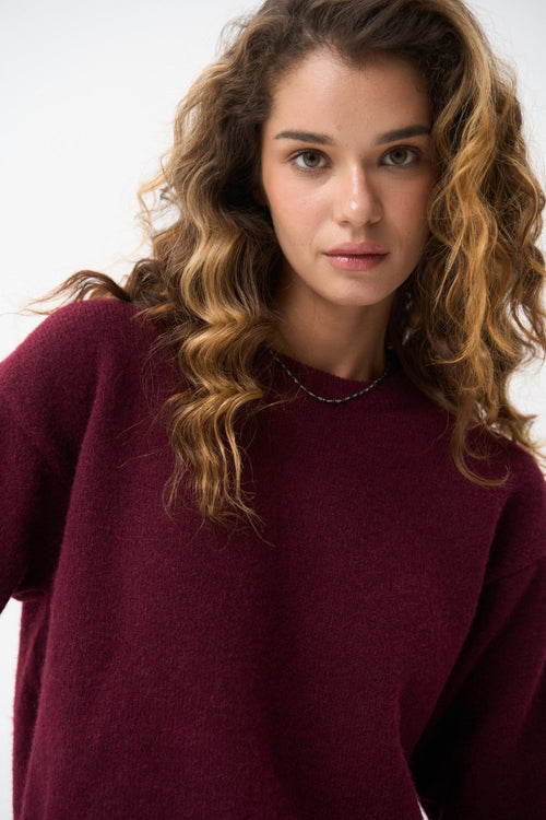 Wool sweater in color red - SOLMAR