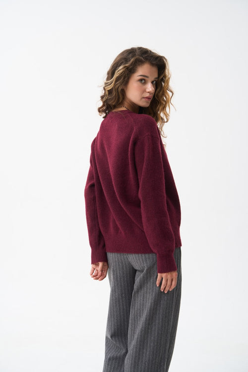 Wool sweater in color red - SOLMAR