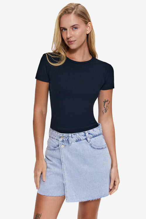 Basic slim fit T-shirt, Black