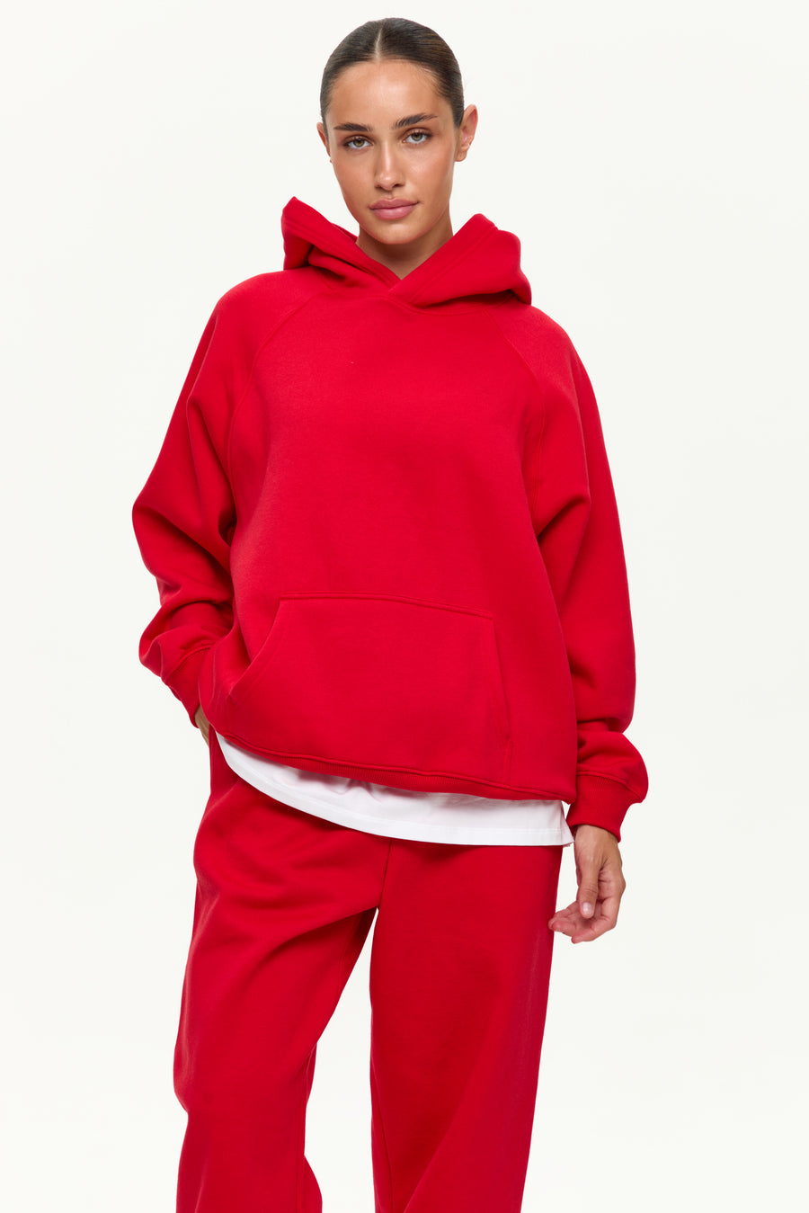 Red sports hoodie
