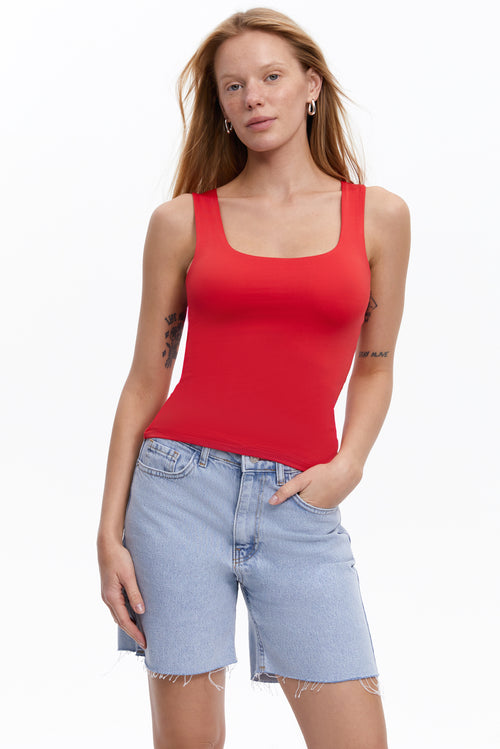 Basic tank top, Red