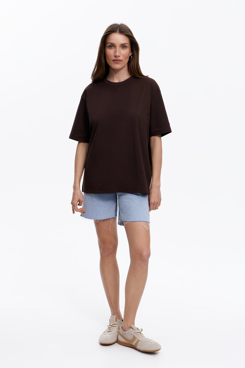 Loose-fit T-shirt, Chocolate