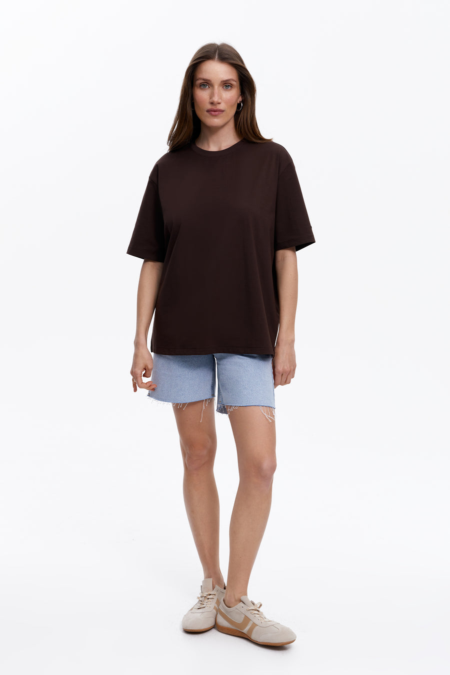 Loose-fit T-shirt, Chocolate