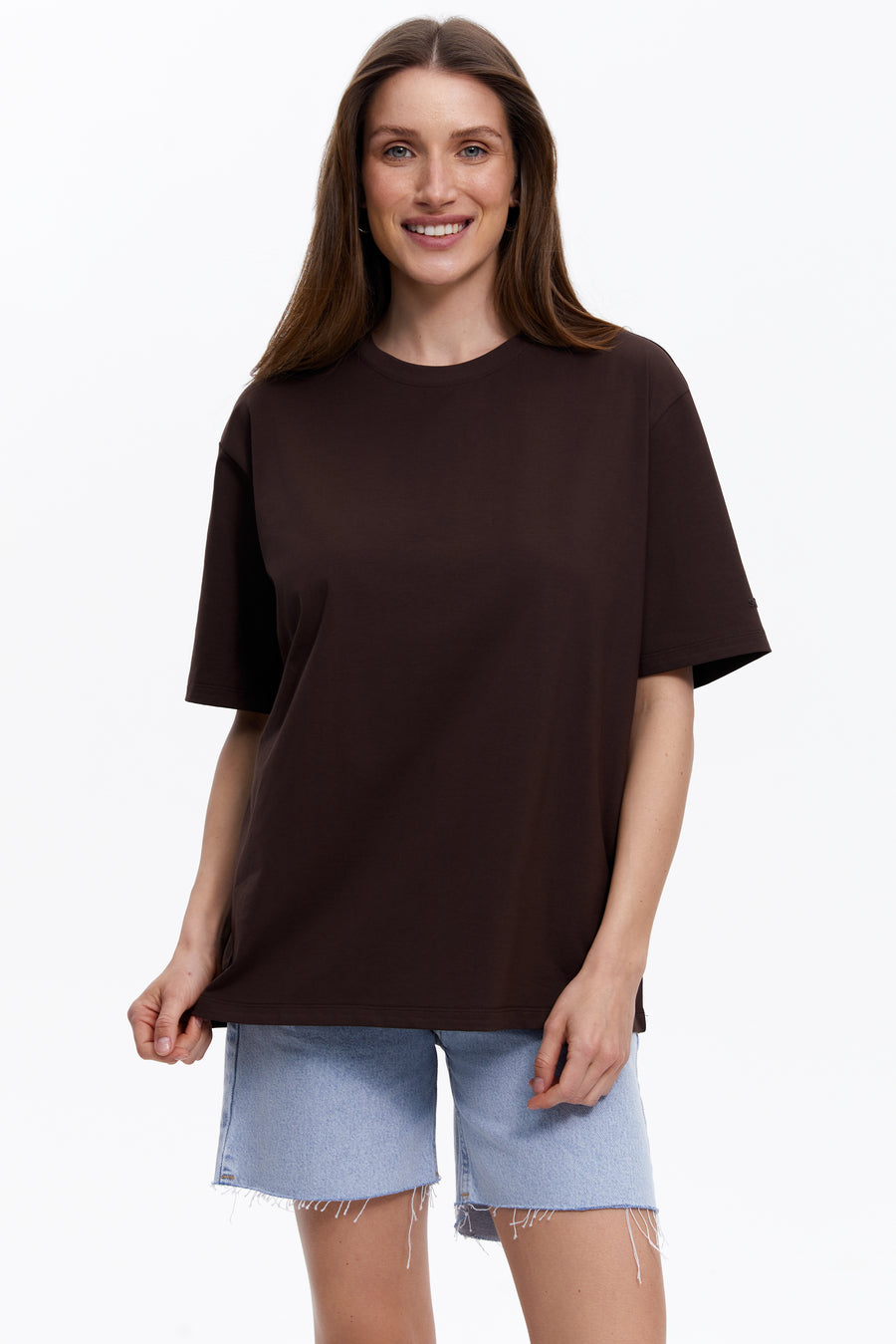 Loose-fit T-shirt, Chocolate
