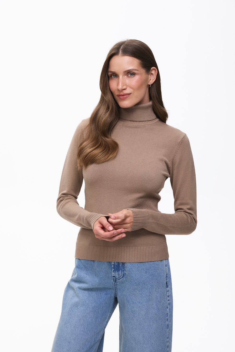 Turtleneck Sweater, Milk Chocolate