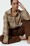 WIDE-LEG jeans, Chocolate Milk