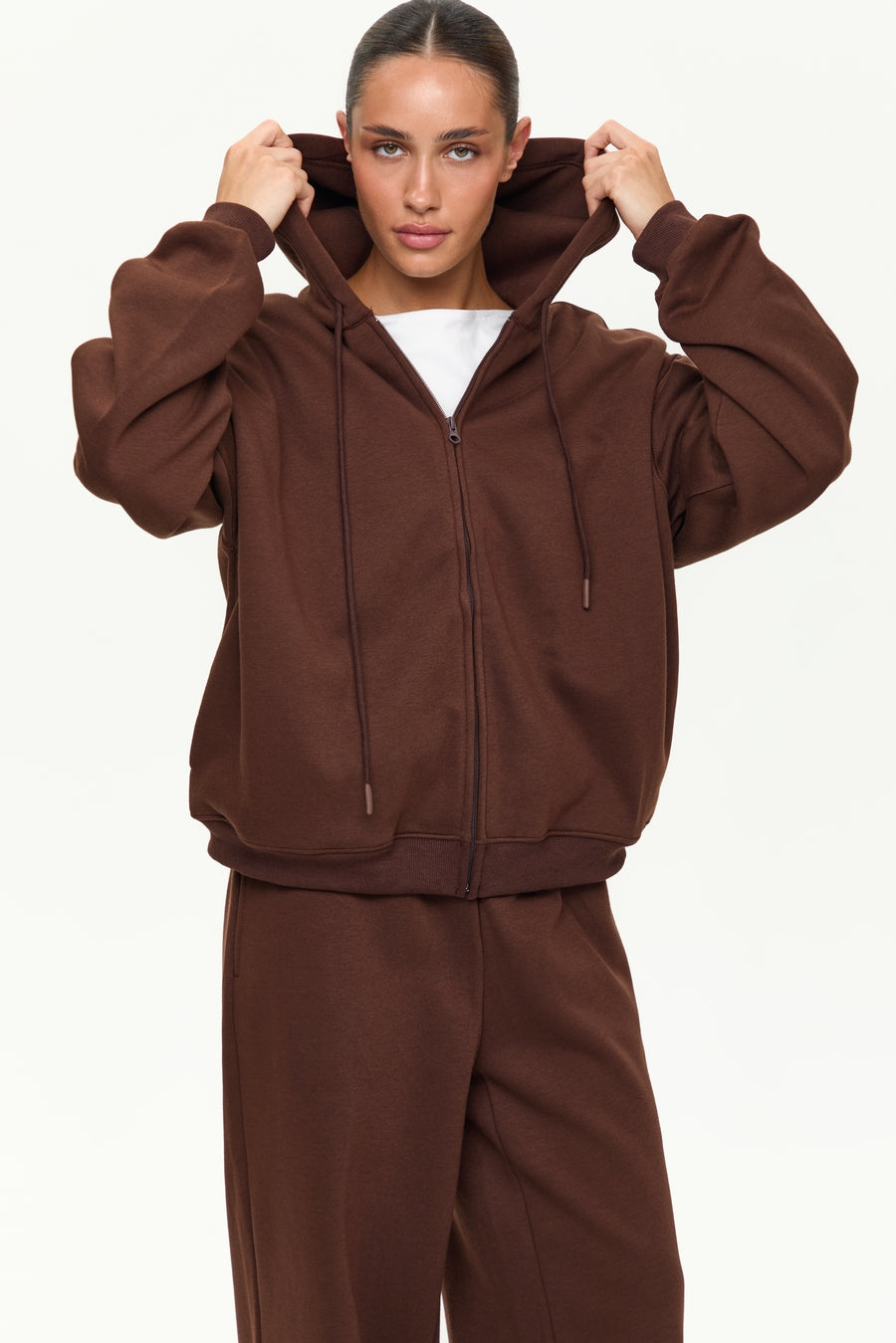 Brown sports hoodie