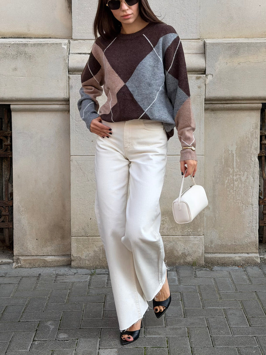 WIDE-LEG jeans, Milk