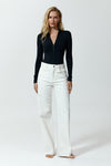 Wide-Leg Jeans, Milk