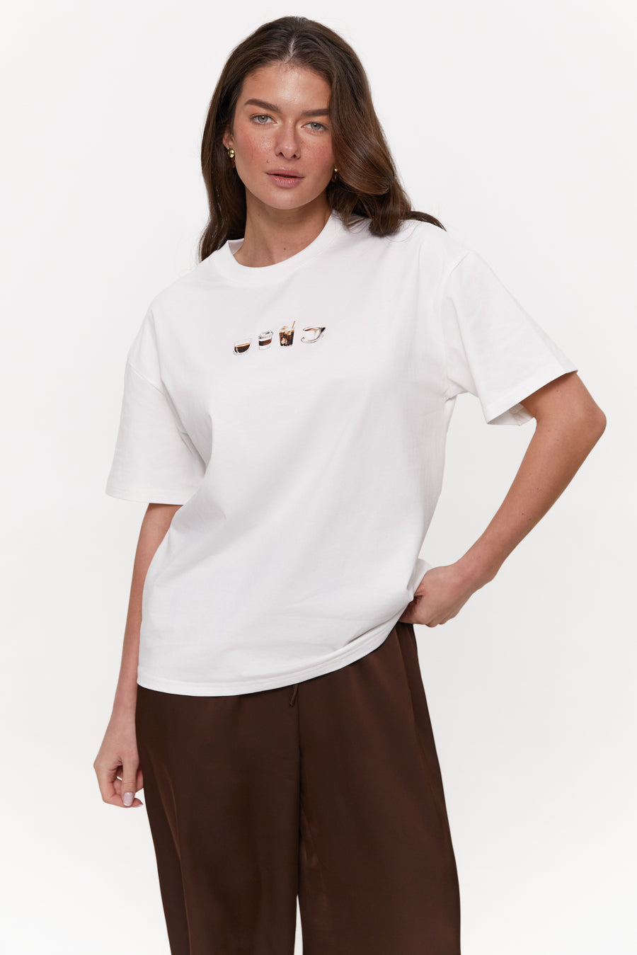 Coffee graphic T-shirt, White