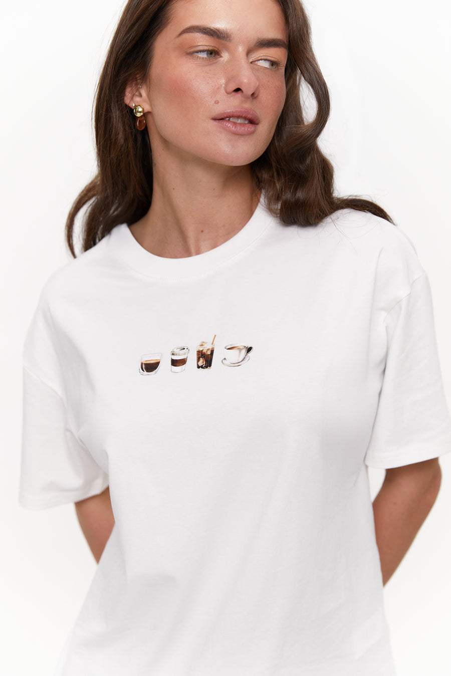 Coffee graphic T-shirt, White