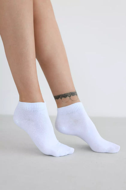Women's short socks in white - 0022