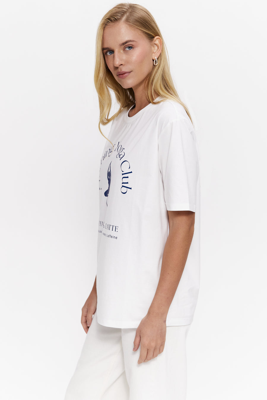 Yoga Club graphic T-shirt, White – SOLMAR