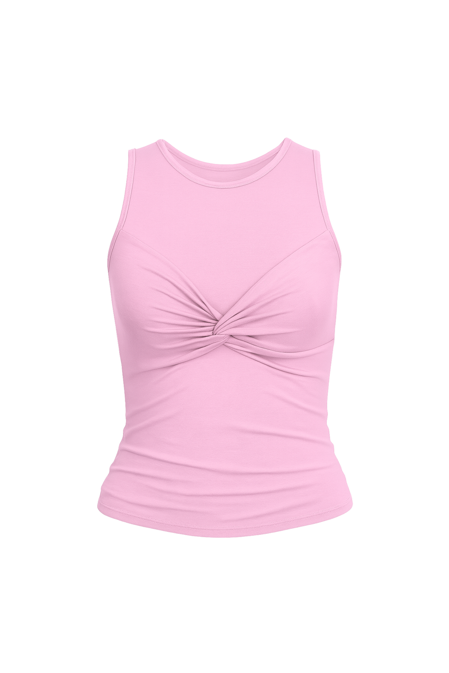 Decorative bow tank top, Baby Pink