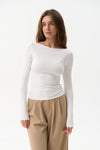 NEW White Basic Long Sleeve Top