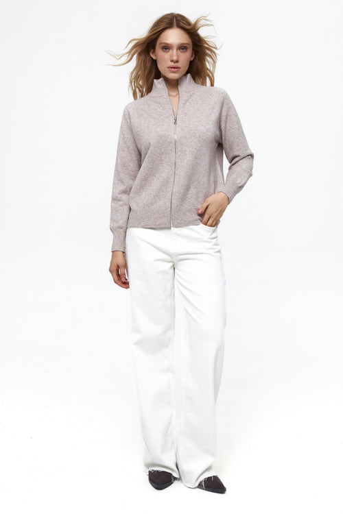 Beige Soft Knit Cardigan