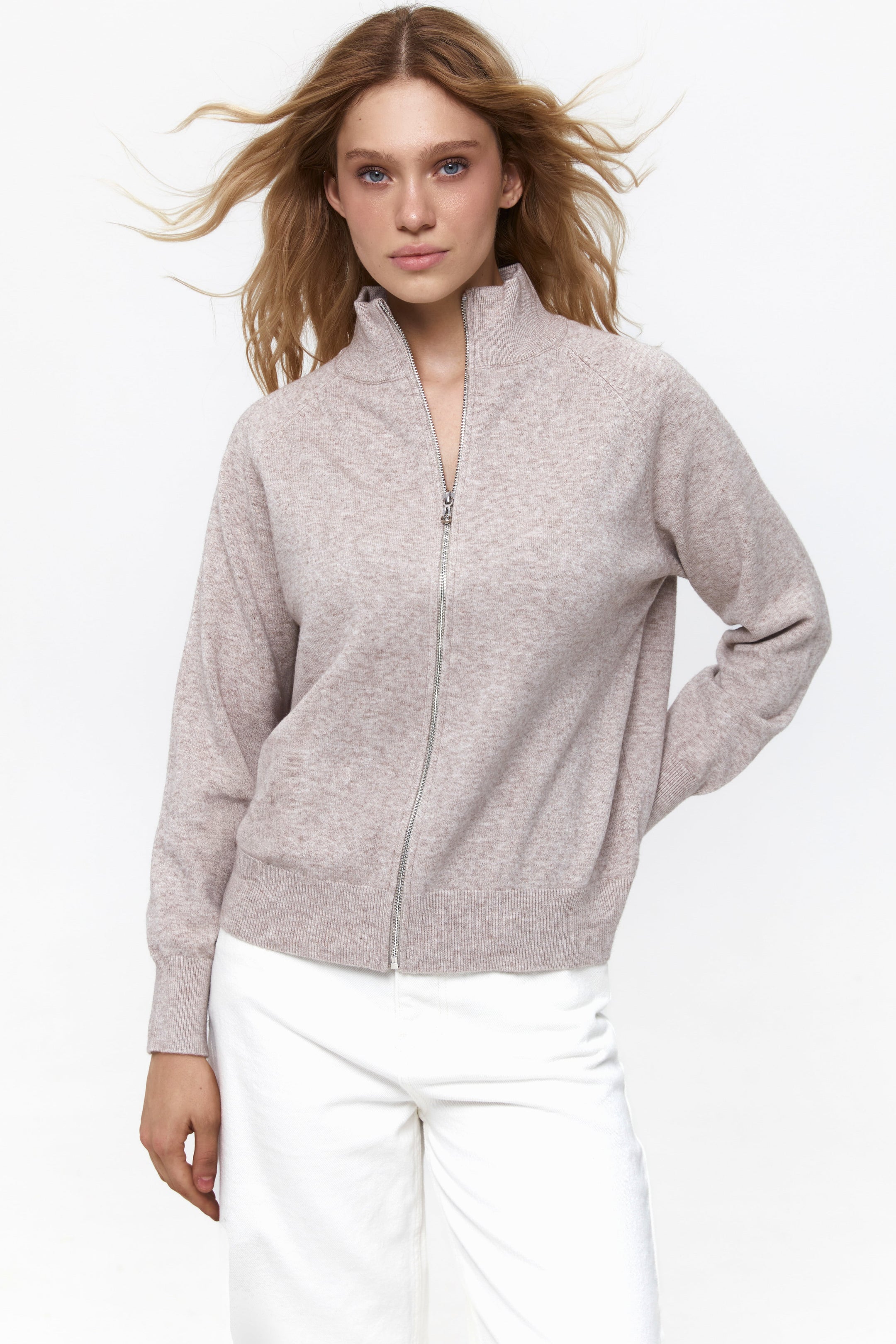 Beige Soft Knit Cardigan