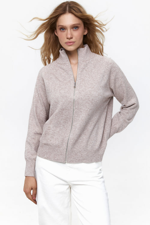 Beige Soft Knit Cardigan