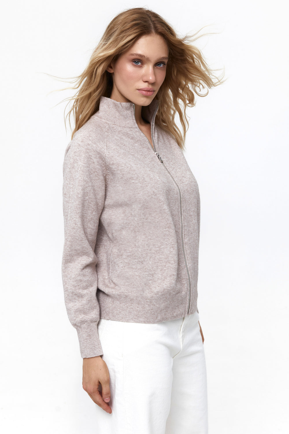 Beige Soft Knit Cardigan
