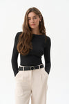 NEW Black Basic Long Sleeve Top