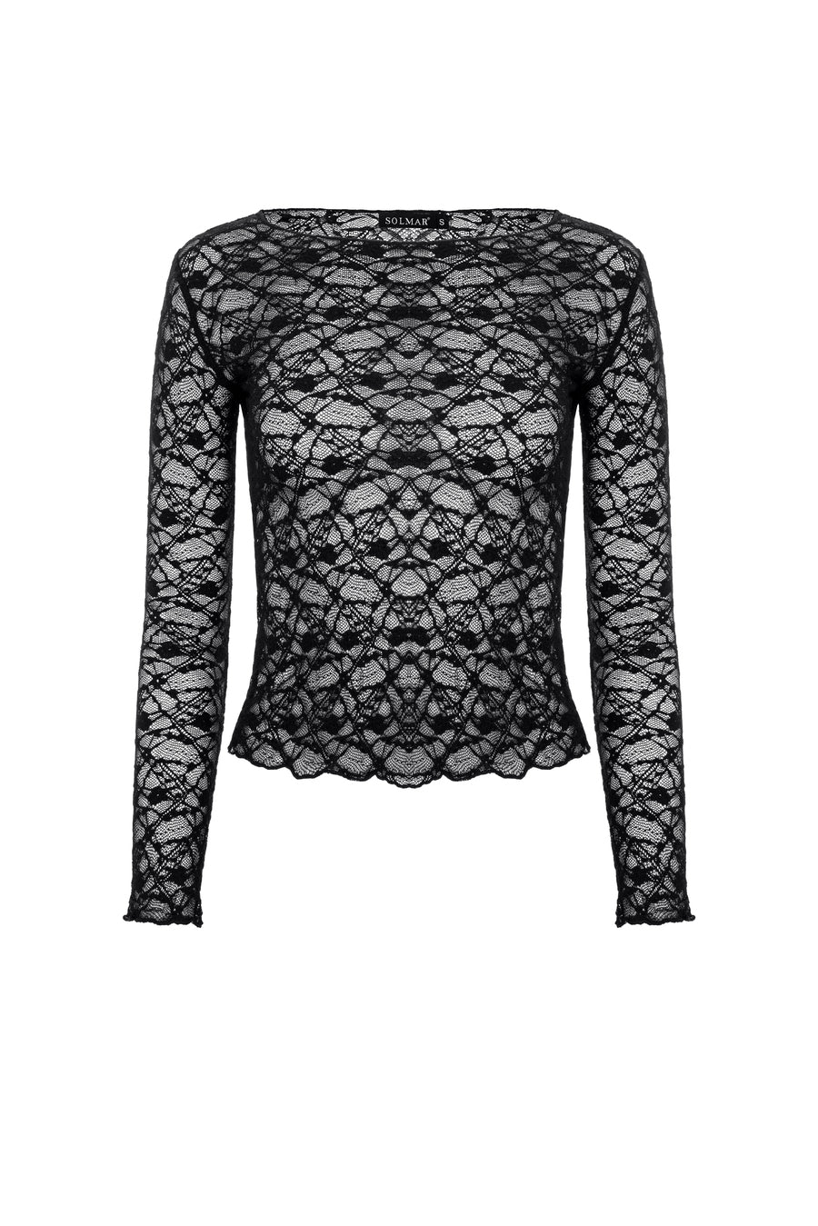 Black Lace Long Sleeve Top