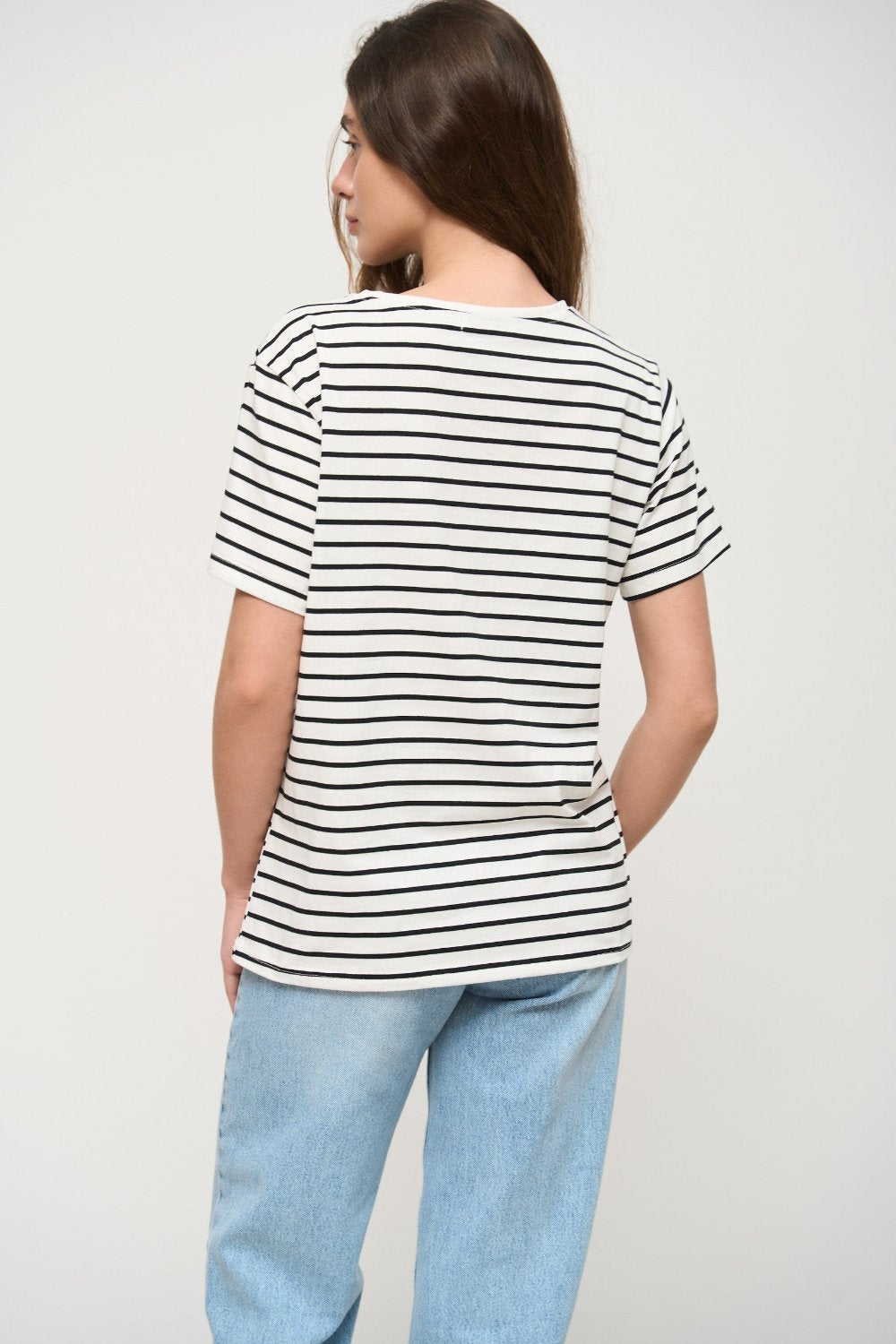 Black Basic Spriped T-Shirt - SOLMAR