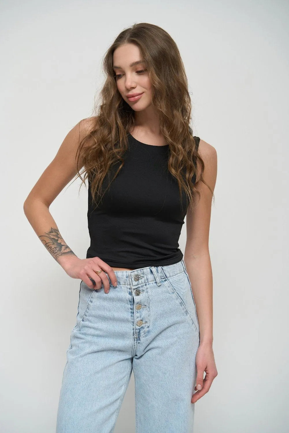 Black Basic Tank Top - SOLMAR