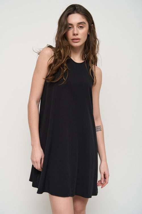 Black Dress with Pockets - SOLMAR