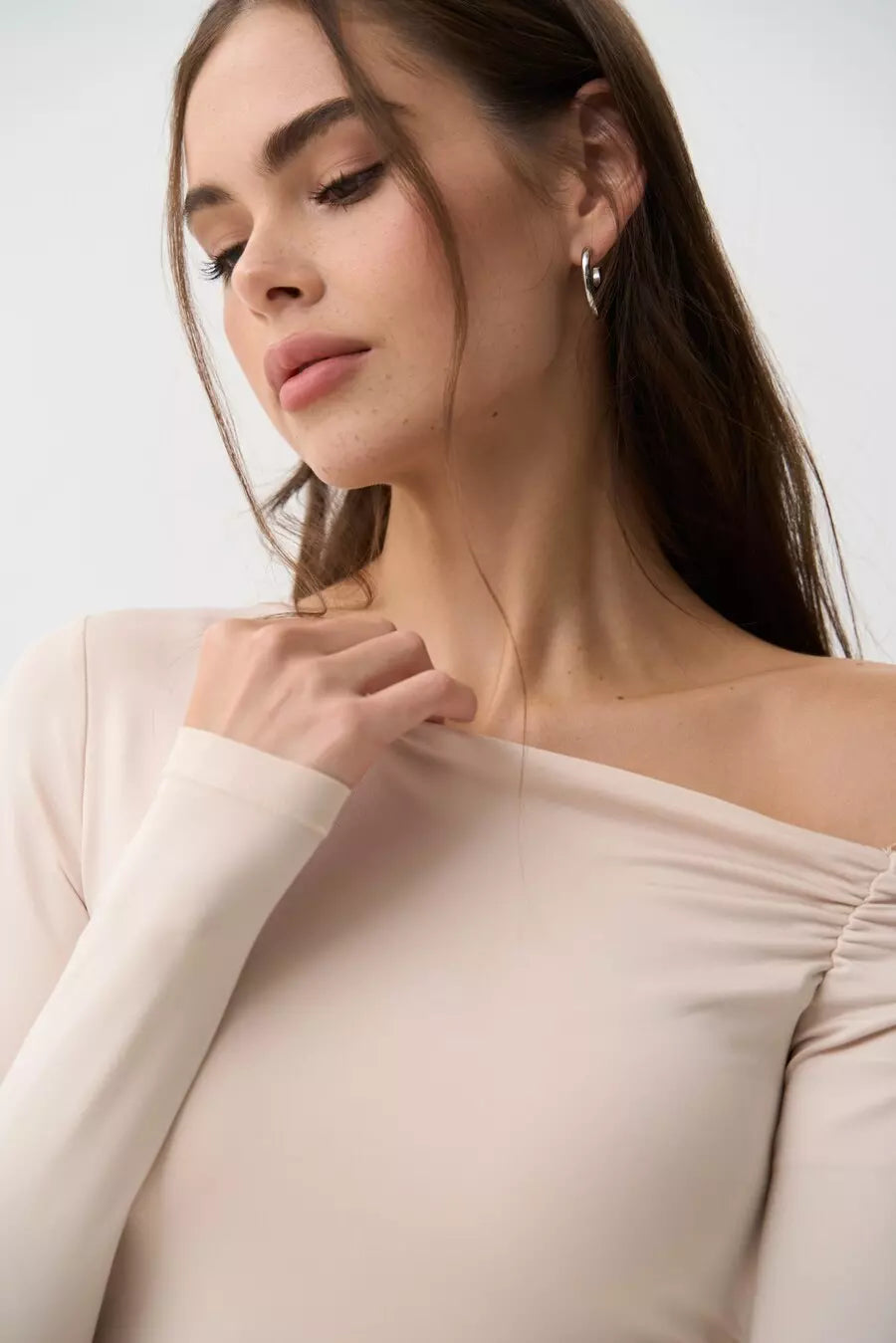 Milk Off Shoulder Bodysuit