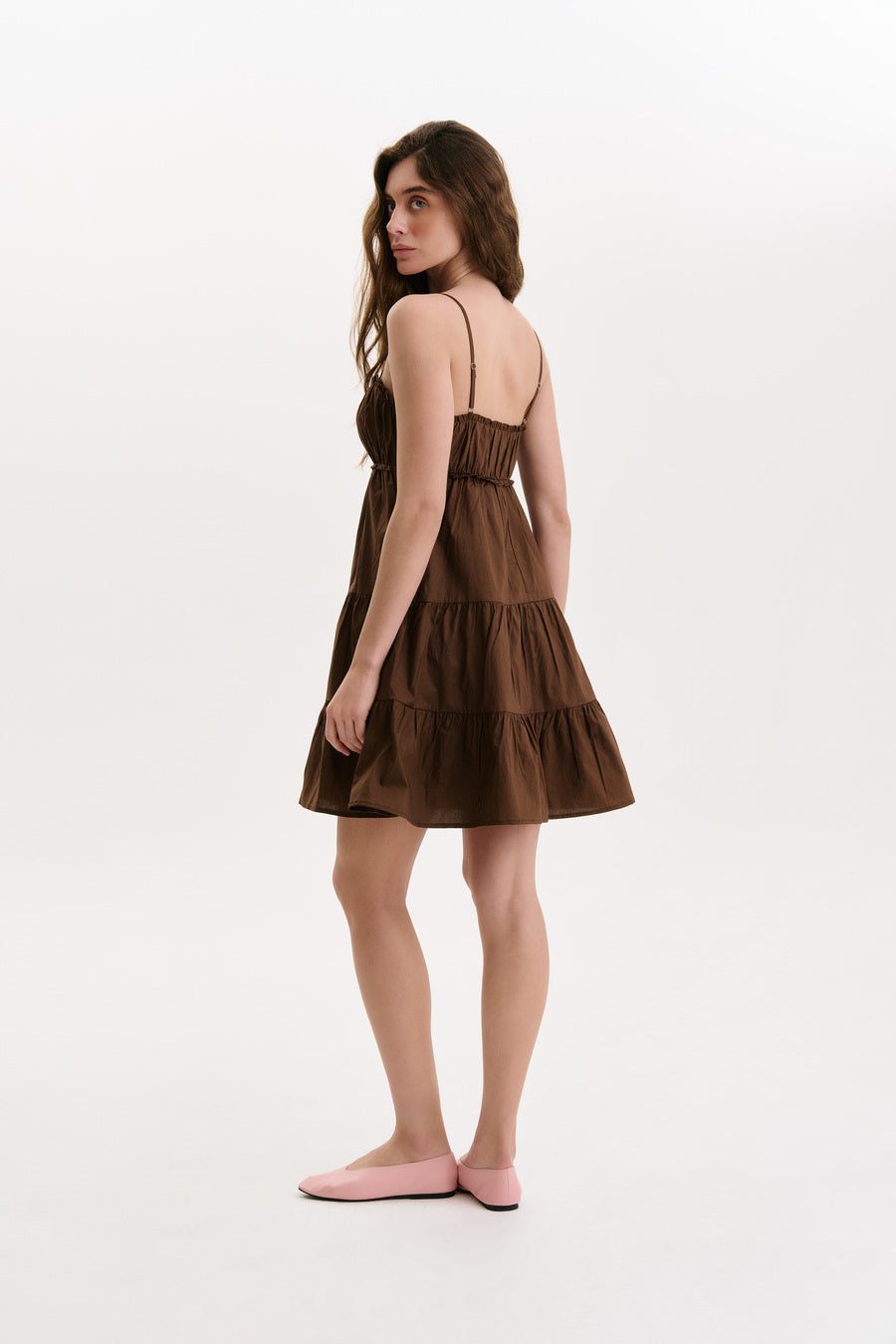 Brown Baby Doll Dress | Women`s Dresses by SOLMAR - Effortless Chic M Brown Baby Doll Dress | Women`s Dresses by SOLMAR - Effortless Chic M