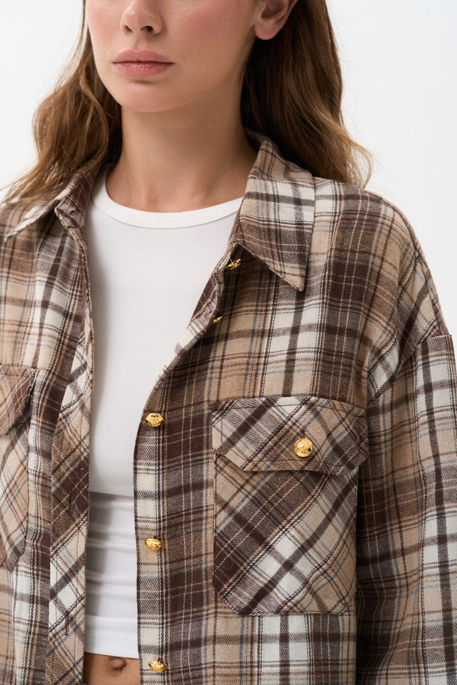 Checkered shirt in color brown - SOLMAR