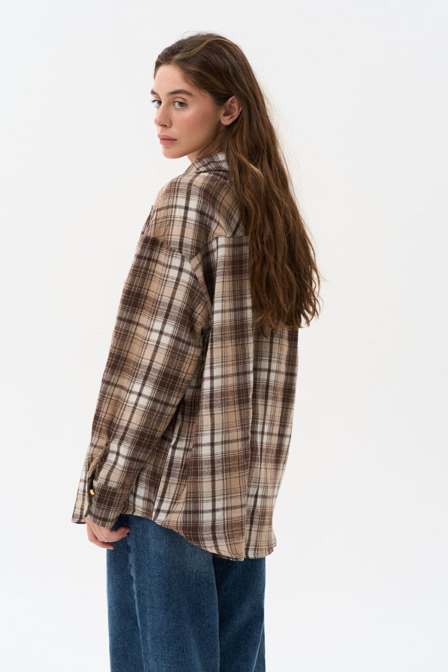 Checkered shirt in color brown - SOLMAR