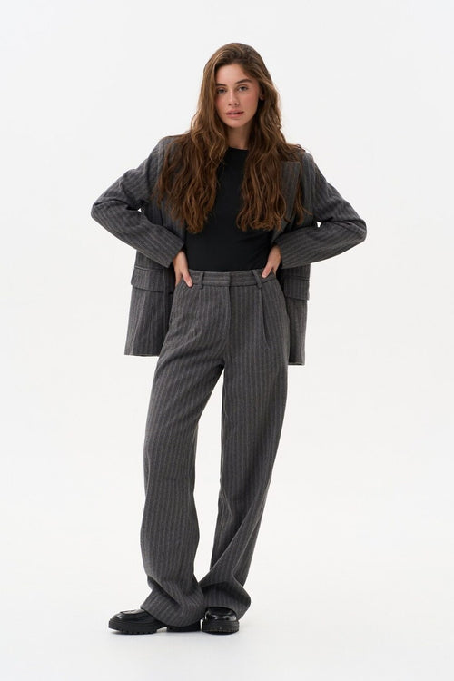 Сlassic striped pants in color grey - SOLMAR