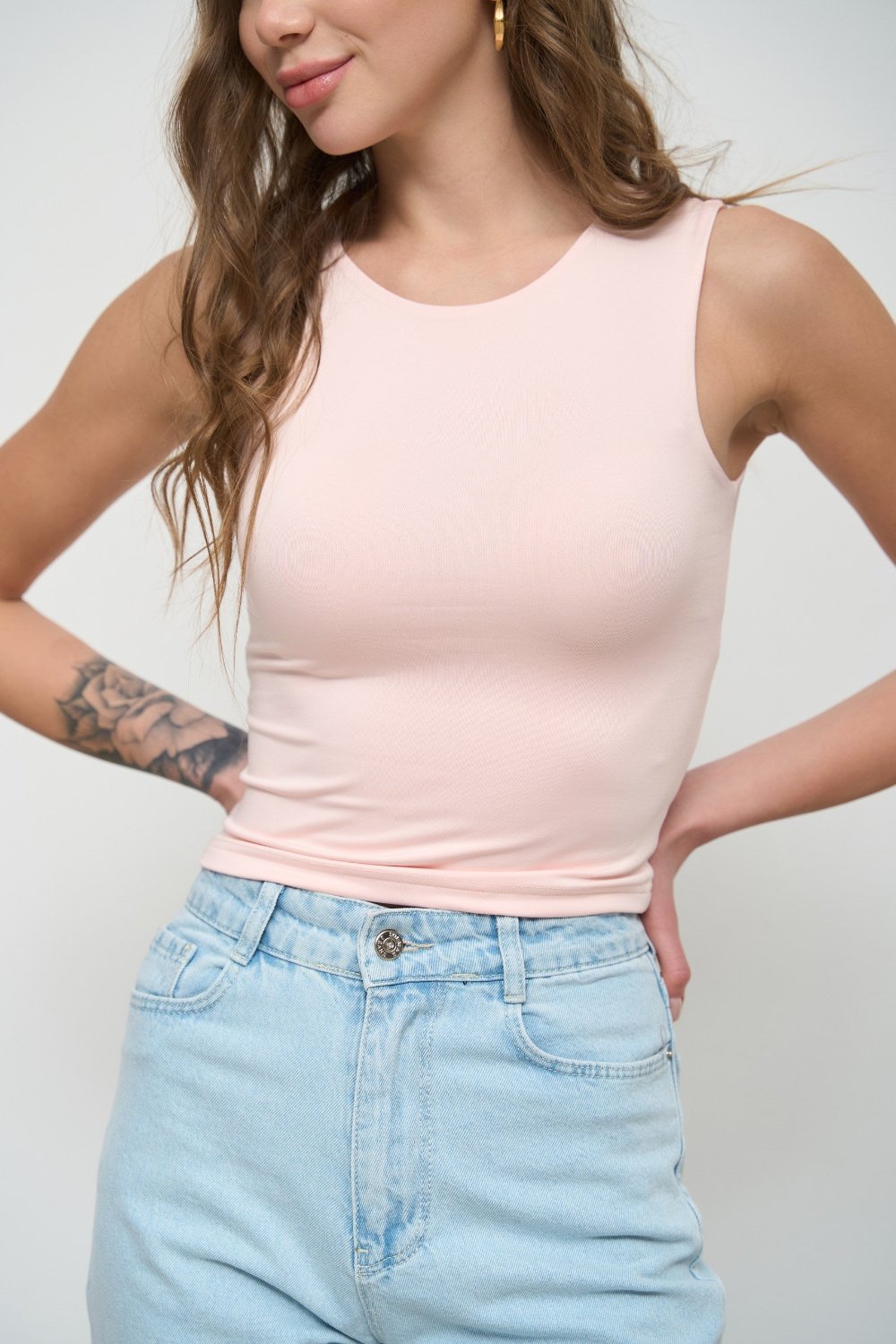 Pink Basic Tank Top - SOLMAR