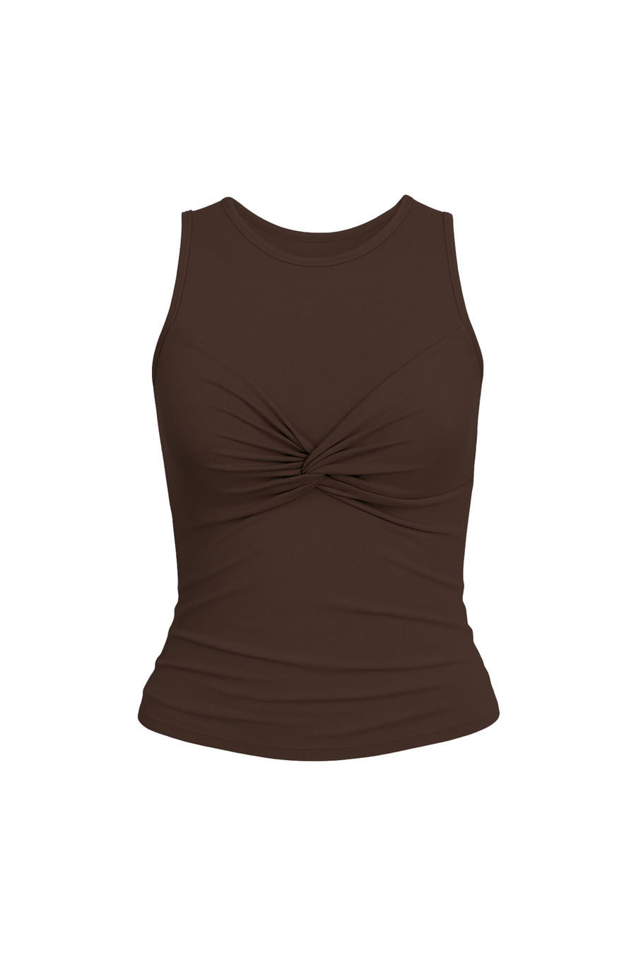 Decorative bow tank top, Chocolate