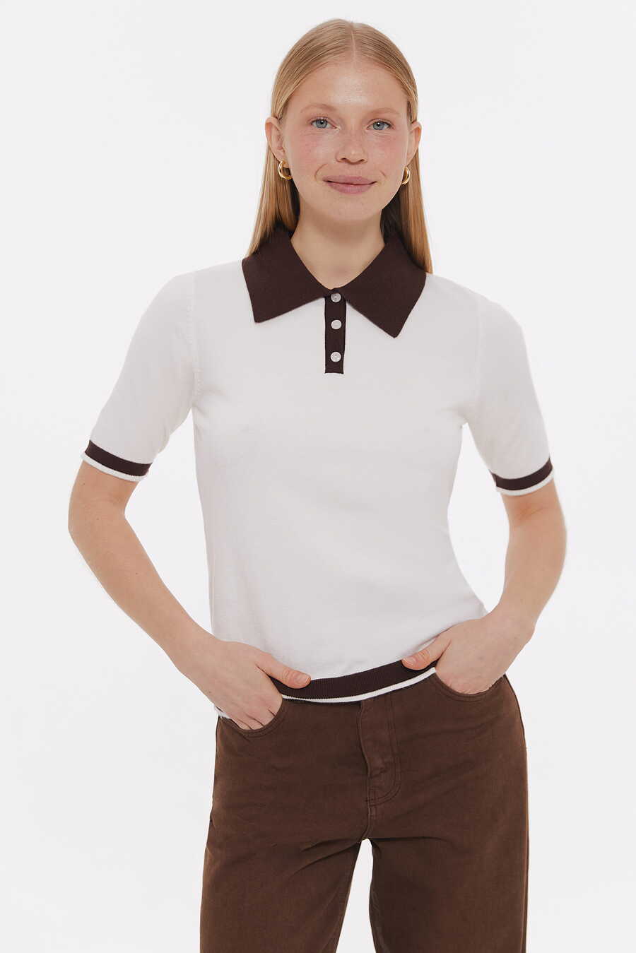 Brown Short-Sleeved Polo