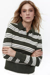Green Striped Polo Jumper