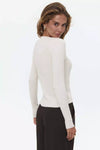 Beige Knit Long Sleeve Top