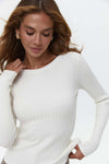 Milk Knit Long Sleeve Top