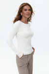 Milk Knit Long Sleeve Top