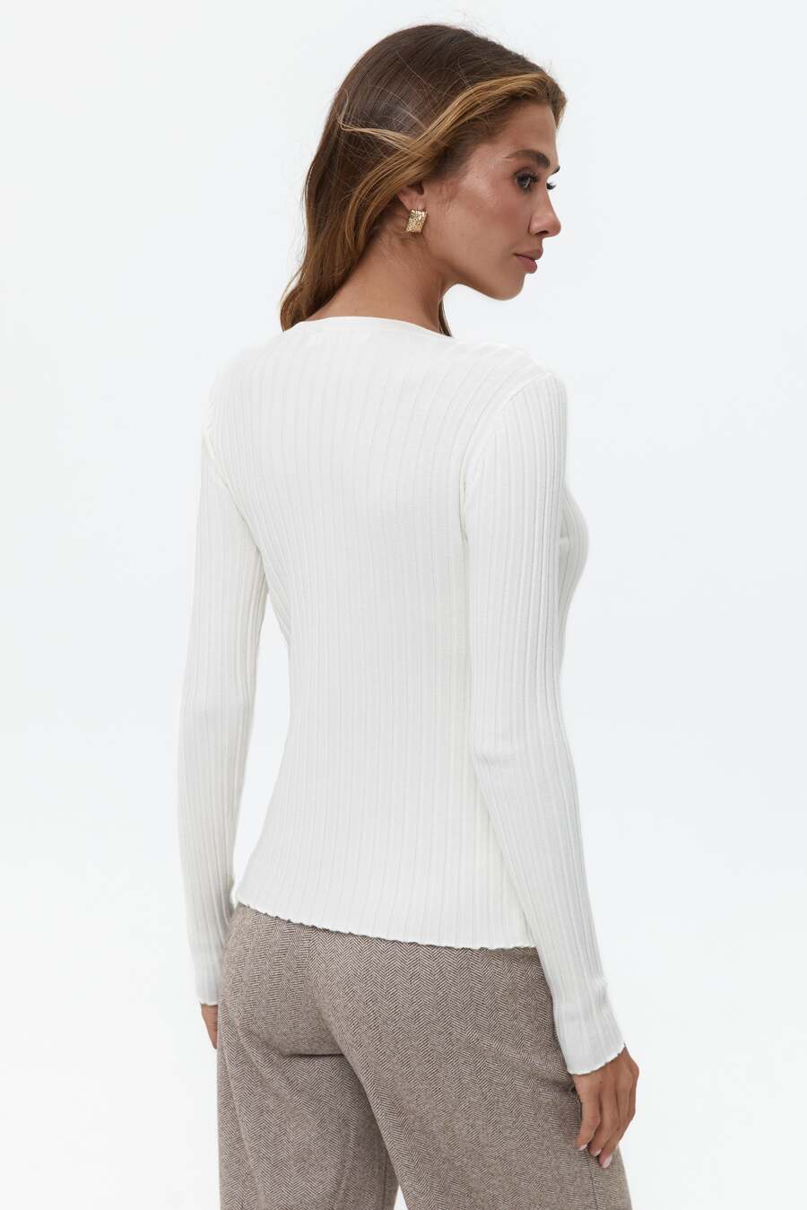 Milk Knit Long Sleeve Top