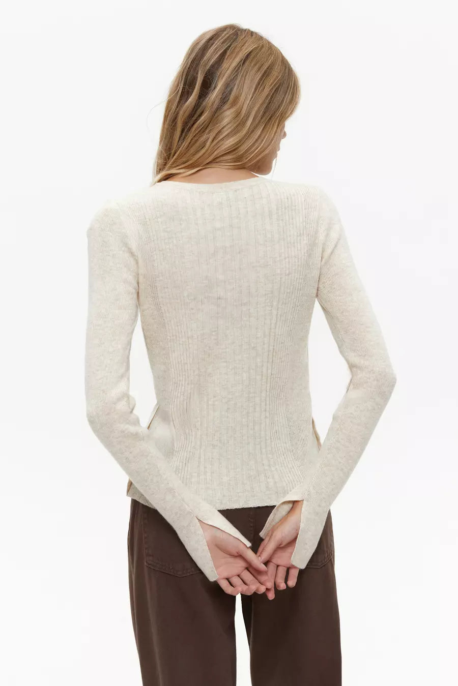 Milk Jumper with Side Buttons