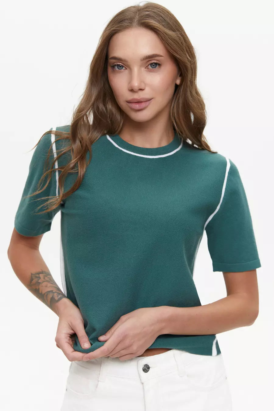 Green Striped jumper
