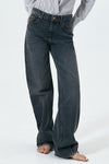 Grey Straight-Leg Jeans