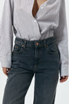 Grey Straight-Leg Jeans
