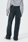 Grey Straight-Leg Jeans