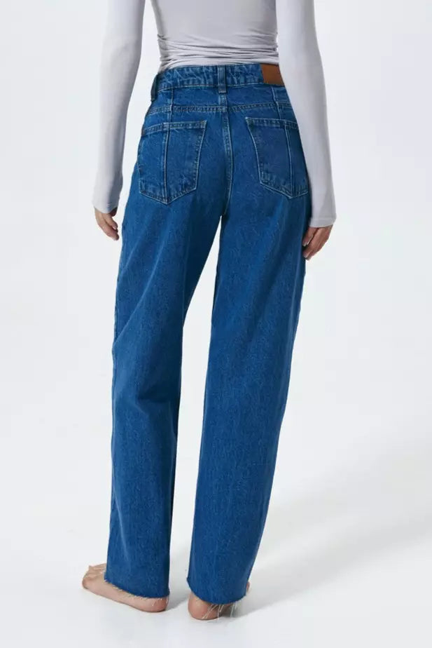 Dark Blue Classic Straight-Leg Jeans