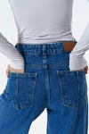 Dark Blue Classic Straight-Leg Jeans