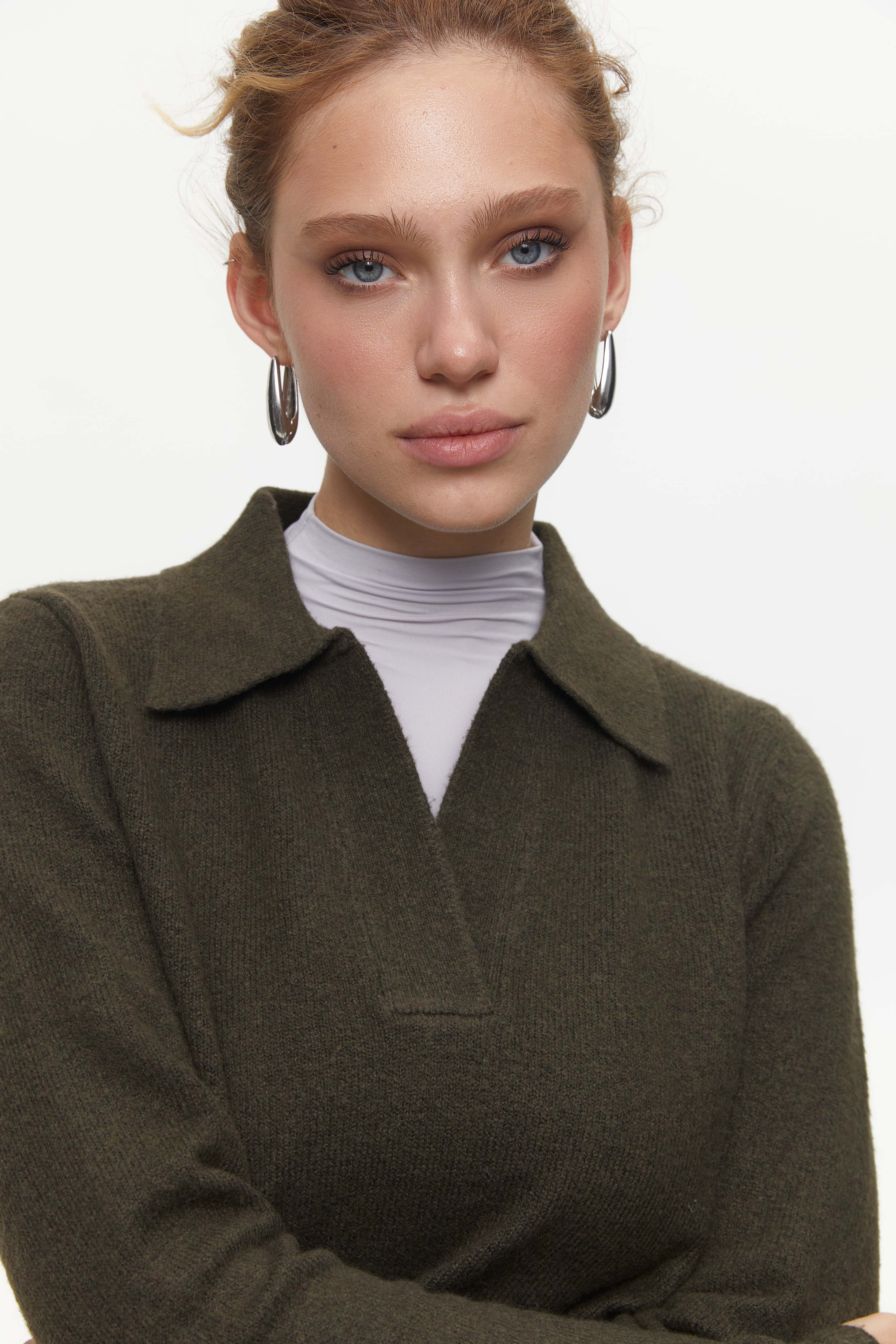 Green Polo Sweater