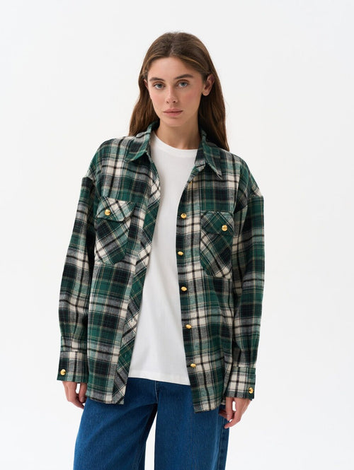 Checkered shirt in color green - SOLMAR